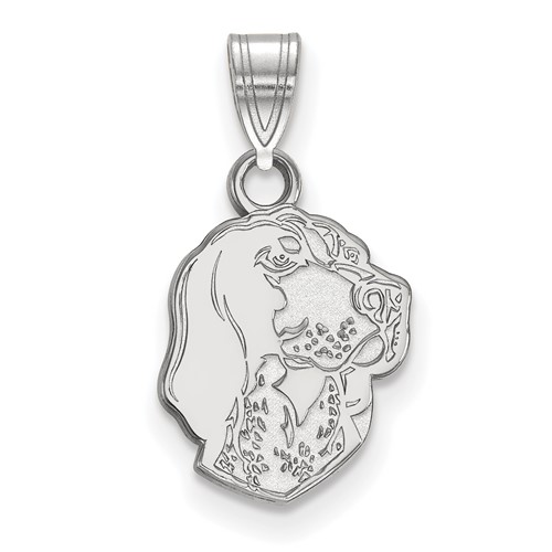 Sterling Silver Rhodium-plated LogoArt University of Tennessee Smokey Small Pendant