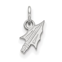 Sterling Silver Rhodium-plated LogoArt Florida State University Arrow Extra Small Pendant view 1