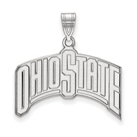Sterling Silver Rhodium-plated LogoArt the Ohio State University Extra Large Pendant view 1