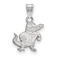 Sterling Silver Rhodium-plated LogoArt University of Florida Gator Small Pendant view 1