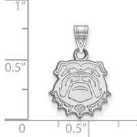 Sterling Silver Rhodium-plated LogoArt University of Georgia Bulldog Small Pendant view 2