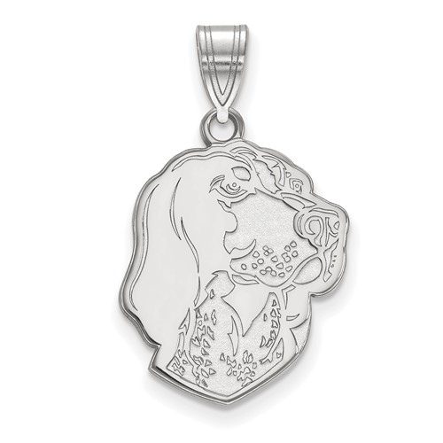 Sterling Silver Rhodium-plated LogoArt University of Tennessee Smokey Large Pendant