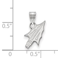 Sterling Silver Rhodium-plated LogoArt Florida State University Arrow Small Pendant view 2