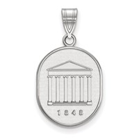 Sterling Silver Rhodium-plated LogoArt University of Mississippi 1848 Large Crest Pendant view 1