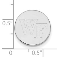 Sterling Silver Rhodium-plated LogoArt Wake Forest University W-f Lapel Pin view 3
