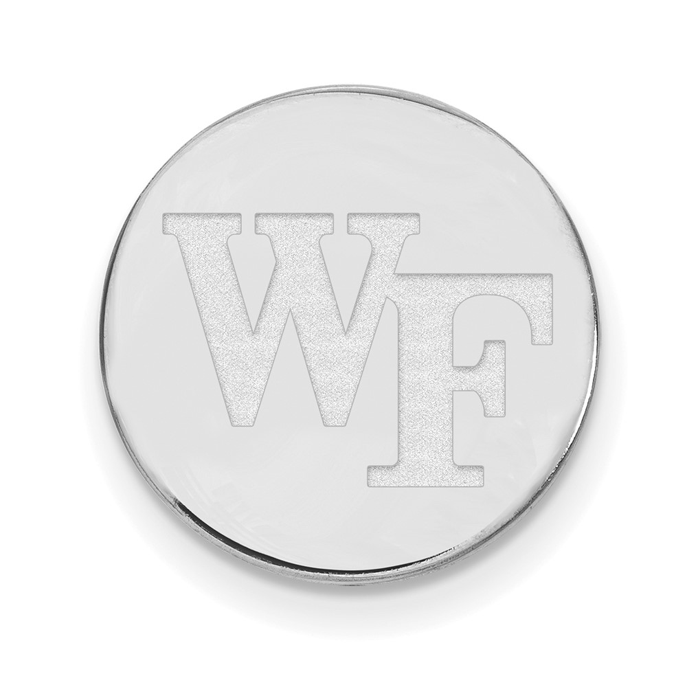 Sterling Silver Rhodium-plated LogoArt Wake Forest University W-f Lapel Pin