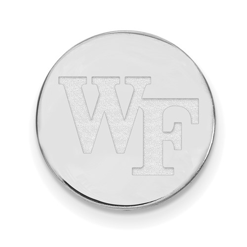 Sterling Silver Rhodium-plated LogoArt Wake Forest University W-f Lapel Pin