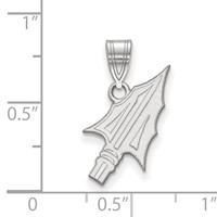 Sterling Silver Rhodium-plated LogoArt Florida State University Arrow Medium Pendant view 2
