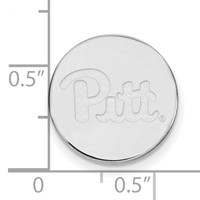 Sterling Silver Rhodium-plated LogoArt University of Pittsburgh Lapel Pin view 3