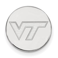 Sterling Silver Rhodium-plated LogoArt Virginia Tech V-t Lapel Pin view 1
