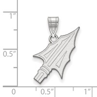 Sterling Silver Rhodium-plated LogoArt Florida State University Arrow Large Pendant view 2