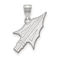 Sterling Silver Rhodium-plated LogoArt Florida State University Arrow Large Pendant view 1