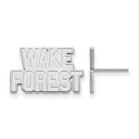 Sterling Silver Rhodium-plated LogoArt Wake Forest University W-f Small Post Earrings view 1
