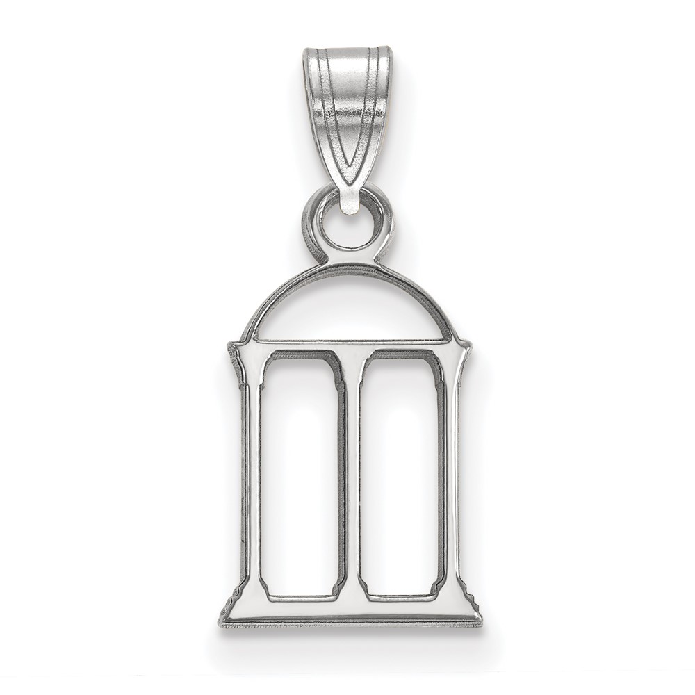 Sterling Silver Rhodium-plated LogoArt University of Georgia Arch Small Pendant