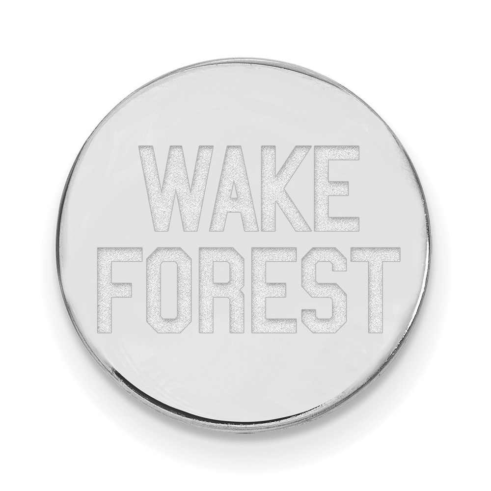 Sterling Silver Rhodium-plated LogoArt Wake Forest University W-f Deacon Lapel Pin