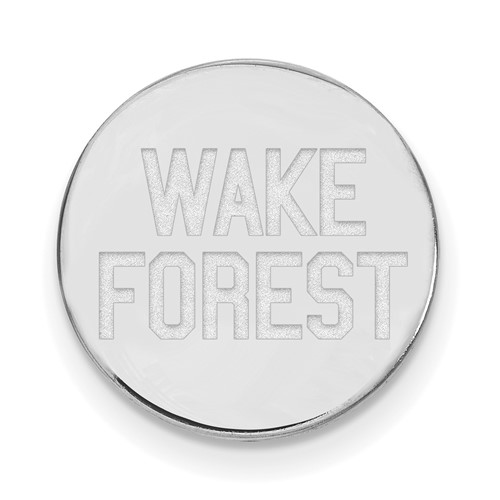 Sterling Silver Rhodium-plated LogoArt Wake Forest University W-f Deacon Lapel Pin