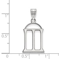 Sterling Silver Rhodium-plated LogoArt University of Georgia Arch Large Pendant view 2
