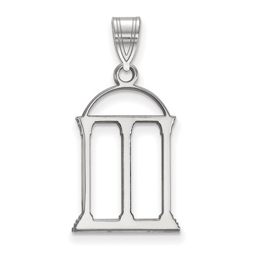 Sterling Silver Rhodium-plated LogoArt University of Georgia Arch Large Pendant