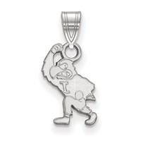 Sterling Silver Rhodium-plated LogoArt University of Iowa Hawk Mascot Small Pendant view 1