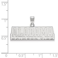 Sterling Silver Rhodium-plated LogoArt University of Alabama Crimson Tide Medium Pendant view 2