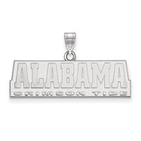 Sterling Silver Rhodium-plated LogoArt University of Alabama Crimson Tide Medium Pendant view 1