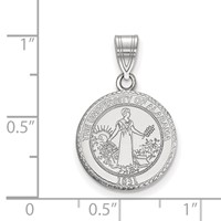 Sterling Silver Rhodium-plated LogoArt University of Alabama Medium Crest Pendant view 2