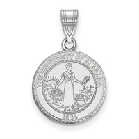 Sterling Silver Rhodium-plated LogoArt University of Alabama Medium Crest Pendant view 1
