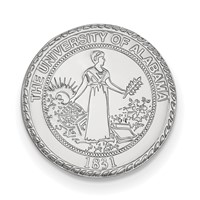 Sterling Silver Rhodium-plated LogoArt University of Alabama Crest Lapel Pin view 1