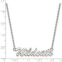 Sterling Silver Rhodium-plated LogoArt University of Kentucky Wildcats Script Medium Pendant Necklace, 18" view 2
