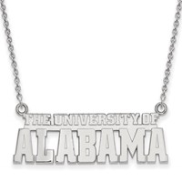 Sterling Silver Rhodium-plated LogoArt the University of Alabama Large Pendant Necklace, 18" view 1