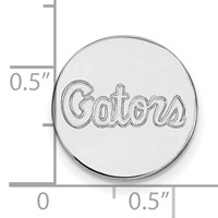 Sterling Silver Rhodium-plated LogoArt University of Florida Gators Script Lapel Pin view 3