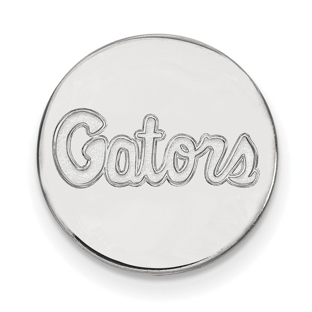 Sterling Silver Rhodium-plated LogoArt University of Florida Gators Script Lapel Pin