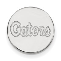 Sterling Silver Rhodium-plated LogoArt University of Florida Gators Script Lapel Pin view 1
