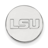 Sterling Silver Rhodium-plated LogoArt Louisiana State University L-s-u Lapel Pin view 1
