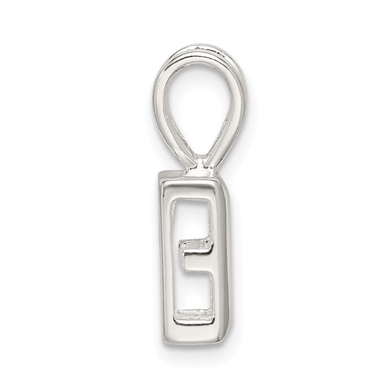 Sterling Silver Emerald 11 x 9mm Back Set Fixed Bail Pendant Setting