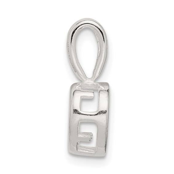 Sterling Silver Heart 6.0mm Back Fixed Bail Pendant Setting