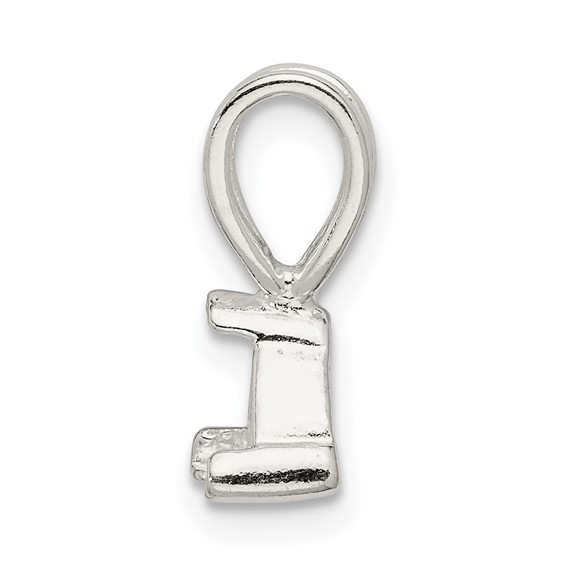 Sterling Silver Trillion 7.0mm V-End Fixed Bail Pendant Setting