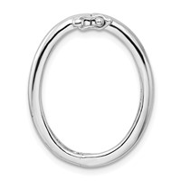Sterling Silver Rhodium-plated Polished 25.6 X 21.9mm Pearl Shortener view 2