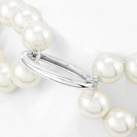 Sterling Silver Rhodium-plated Polished 25.6 X 21.9mm Pearl Shortener view 3