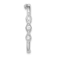 Sterling Silver Rhodium-plated Polished 27.75 X 19.75mm CZ Pearl Shortener view 2