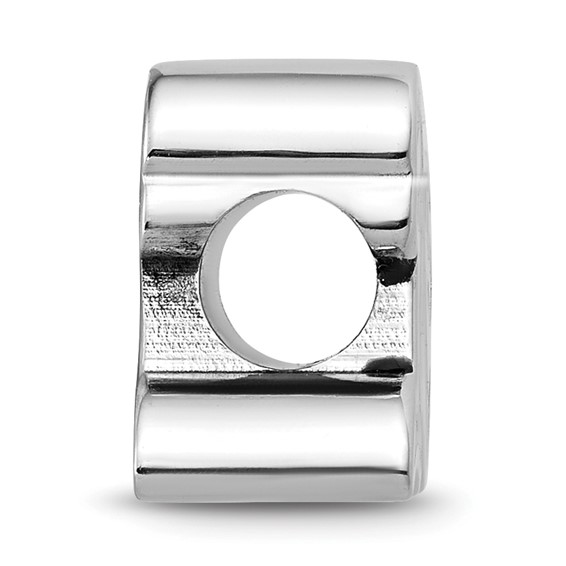 Sterling Silver Rhodium Plated Major League Baseball LogoArt Oakland Athletics Enameled Bead