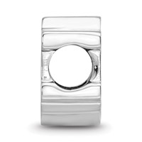 Sterling Silver Rhodium-plated LogoArt Auburn University A-u Enameled Logo Bead view 2