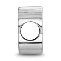 Sterling Silver Rhodium-plated Nhl LogoArt Colorado Avalanche Letter a Enameled Bead view 2