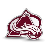 Sterling Silver Rhodium-plated Nhl LogoArt Colorado Avalanche Letter a Enameled Bead view 3