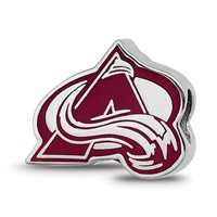 Sterling Silver Rhodium-plated Nhl LogoArt Colorado Avalanche Letter a Enameled Bead view 1