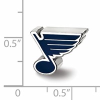 Sterling Silver Nhl LogoArt St. Louis Blues Enameled Logo Bead view 3