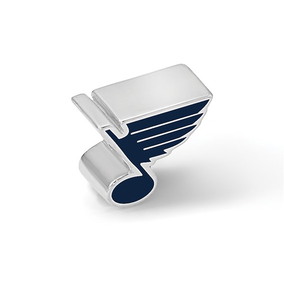 Sterling Silver NHL LogoArt St. Louis Blues Enameled Logo Bead