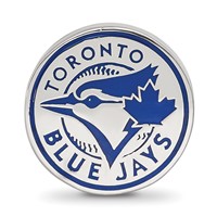 SS Rh-p Major League Baseball LogoArt Toronto Blue Jays Enameled Bead view 4