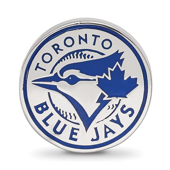 SS/Rh-p Major League Baseball LogoArt Toronto Blue Jays Enameled Bead
