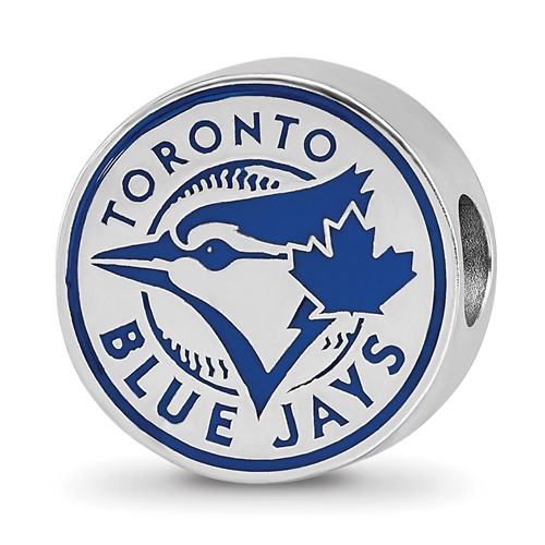 SS Rh-p Major League Baseball LogoArt Toronto Blue Jays Enameled Bead